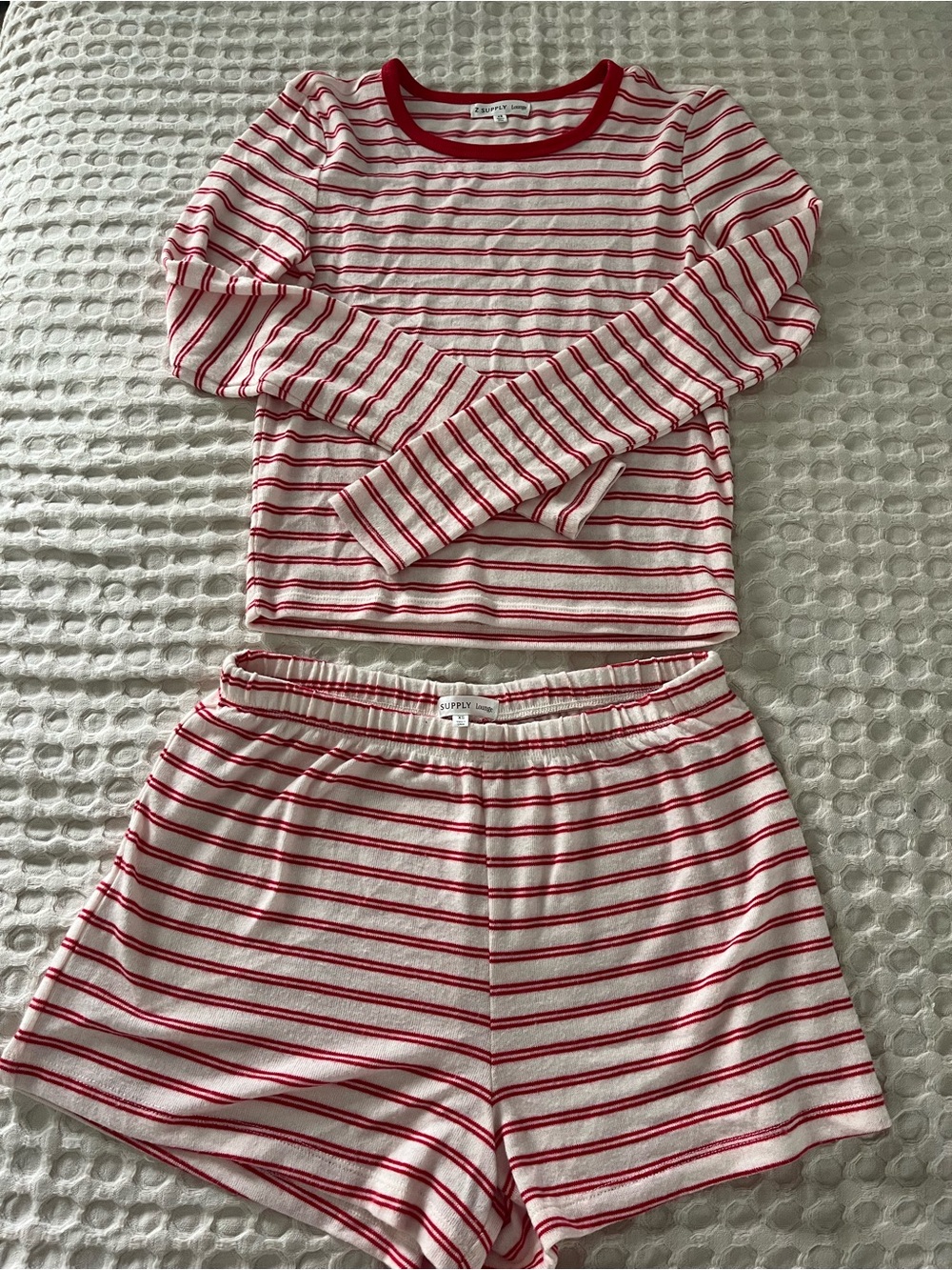 Zsupply Striped Red & White lounge set